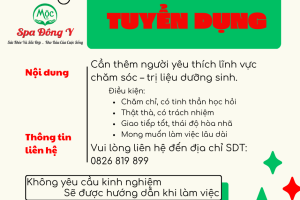 Tuyển Dụng Nhân Viên | Mộc Spa Đông Y